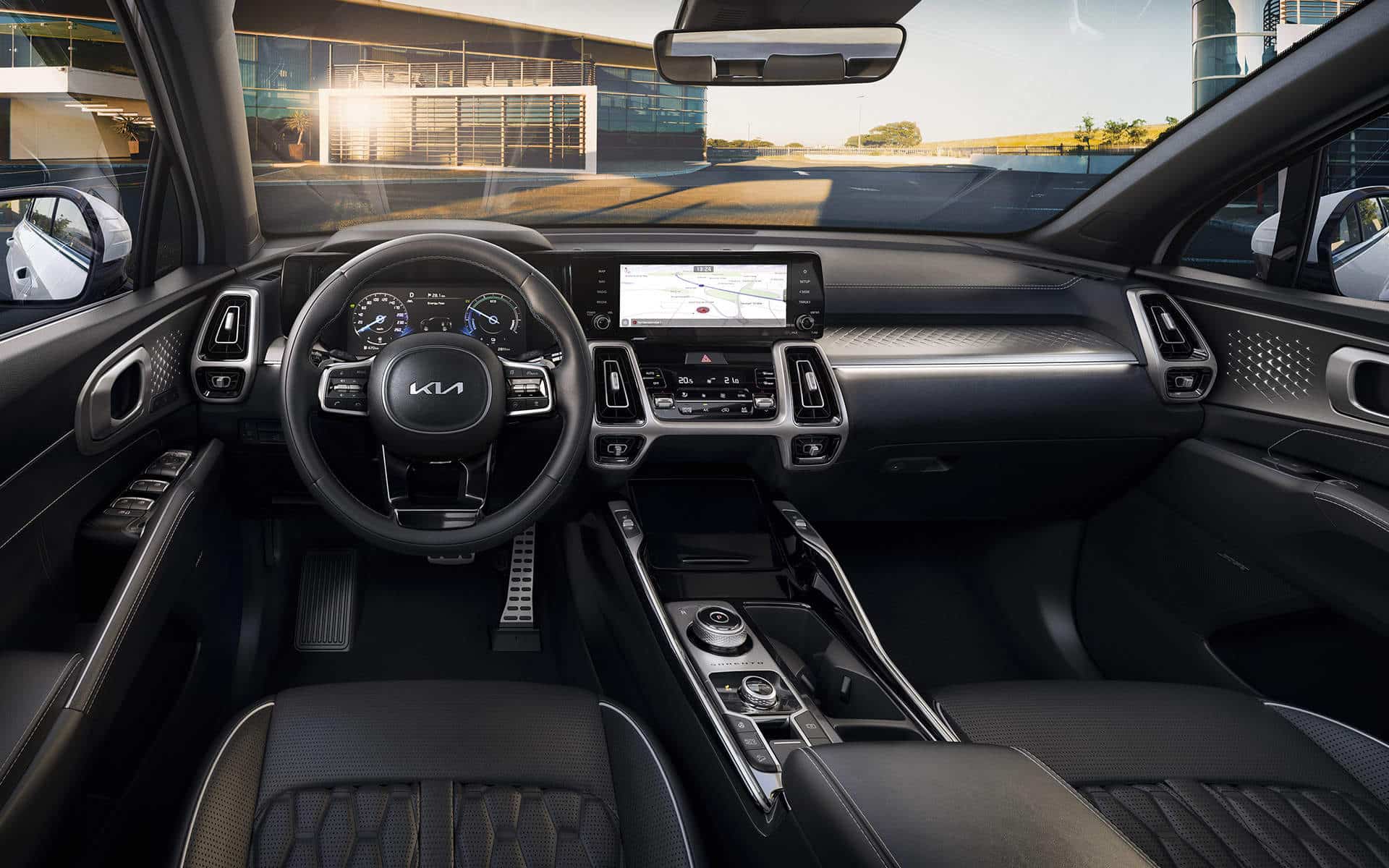 [Imagen de las características del interior del Kia Sorento 2023]
